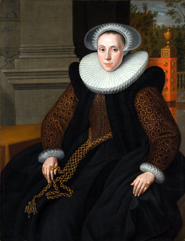Portrait of Grietje Willemsdr. Backer (1571-1624) by Pieter Pietersz the Elder