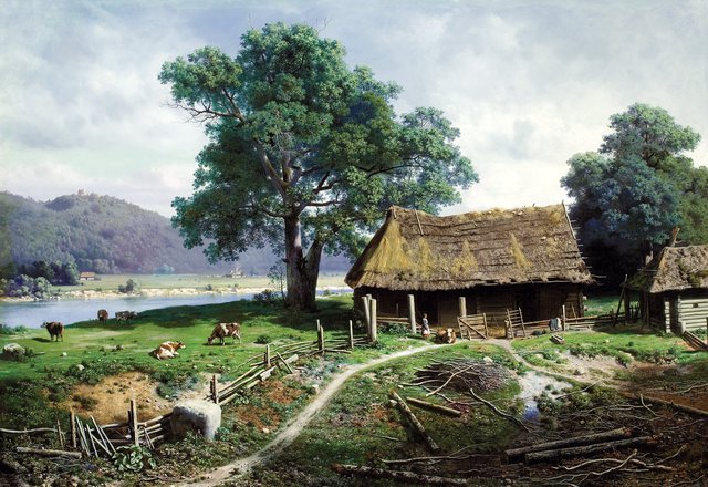 View of the Zagezal estate near Riga by Mikhail Clodt von Jürgensburg