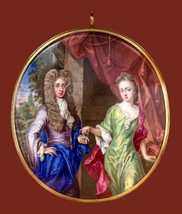 Francis, 2nd Earl of Godolphin, with wife by Charles Boit