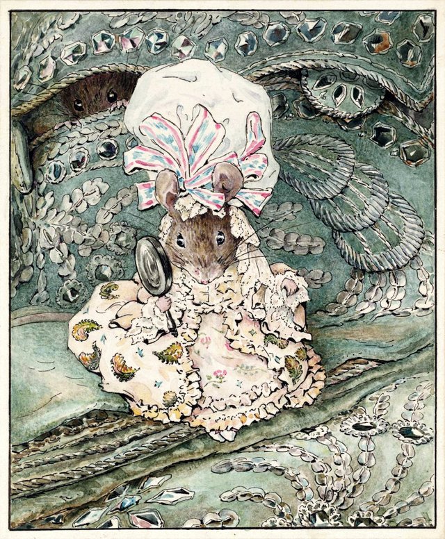 Lady Mouse in Mob Cap by Beatrix Potter