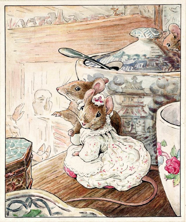 The Mice Listen to the Tailor’s Lament by Beatrix Potter
