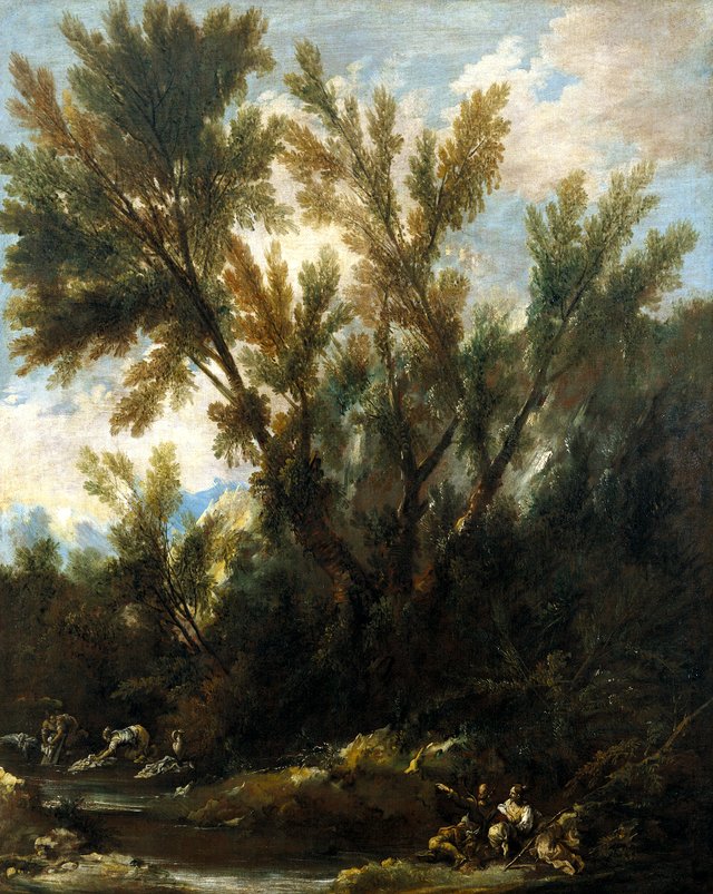 Landscape with Figures by Antonio Francesco Peruzzini