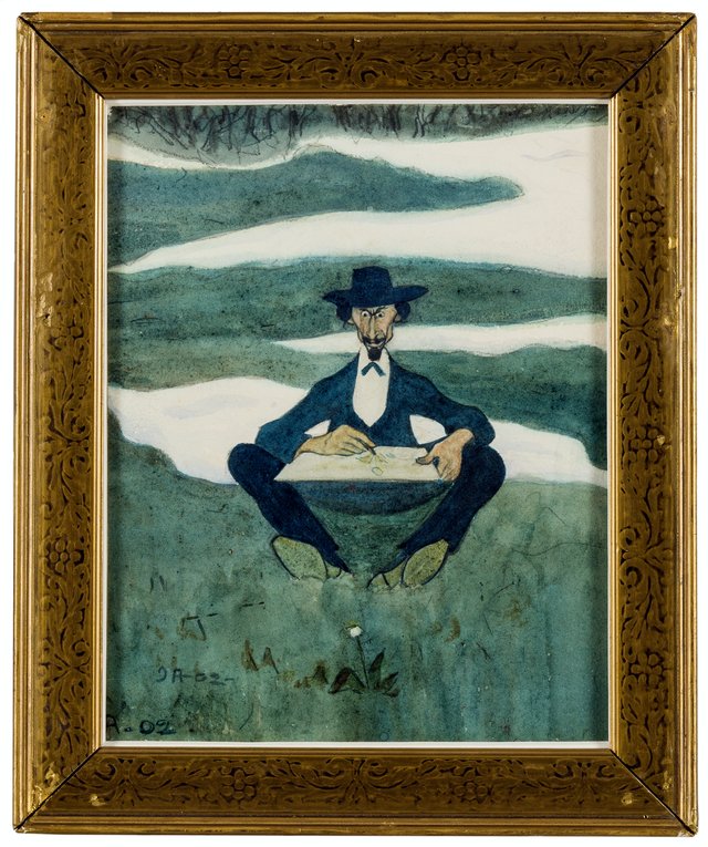The First Flower of Spring. Portrait of Ole Kruse by Ivar Arosenius
