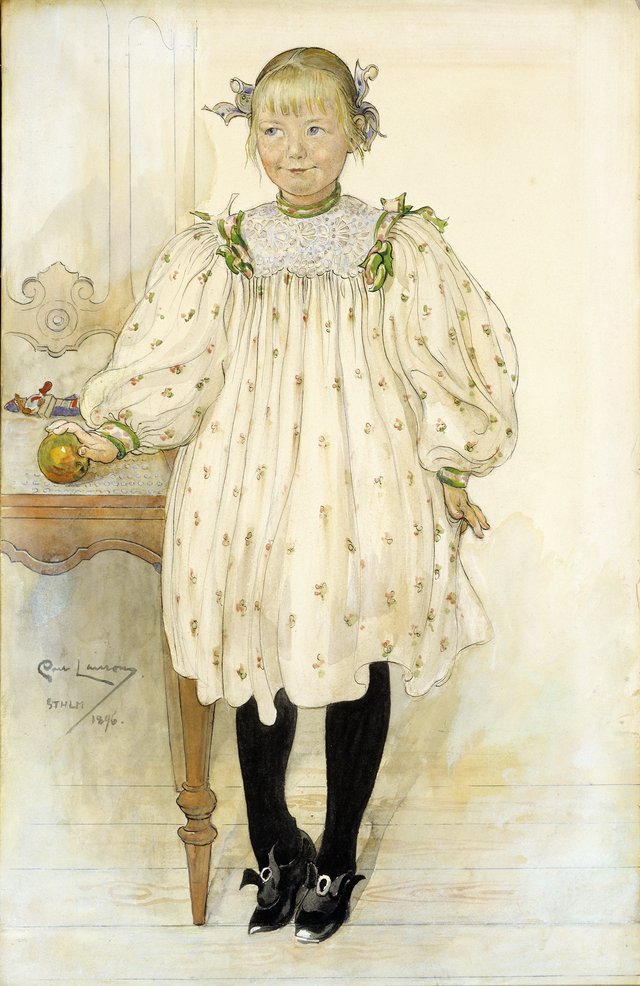 Martha Winslow as a Girl by Carl Larsson