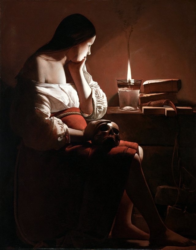 Magdalen with the Smoking Flame by Georges de La Tour