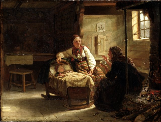 The Fortune-teller by Adolph Tidemand