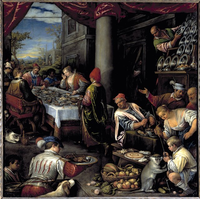 The Feast of Anthony and Cleopatra by Leandro Bassano