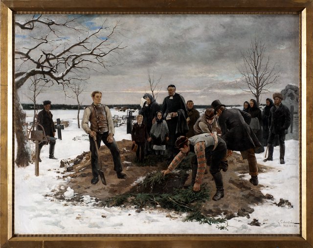 A Funeral in Alsike by Gustaf Cederström