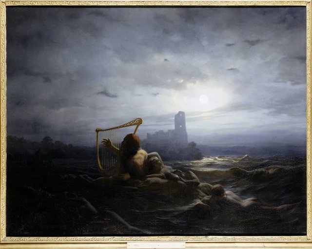 The Water-Sprite and Ägir's Daughters by Nils Blommér