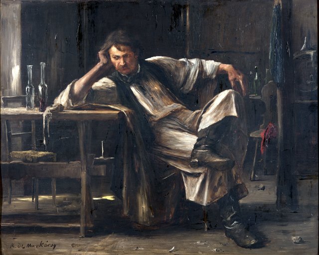 Self-contempt by Mihály Munkácsy