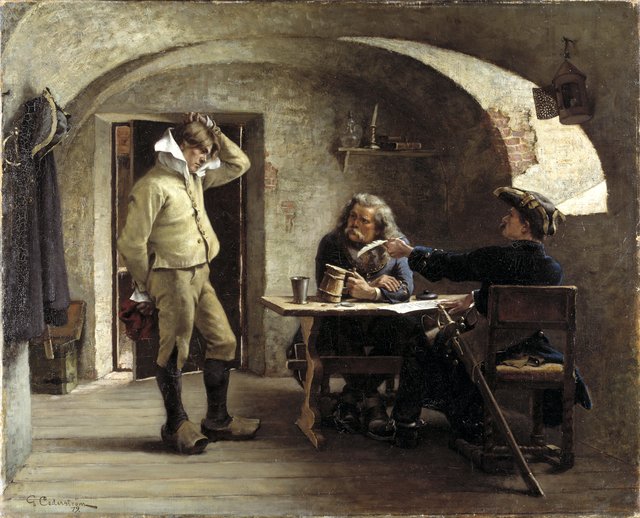 Recruiting Sergeants by Gustaf Cederström