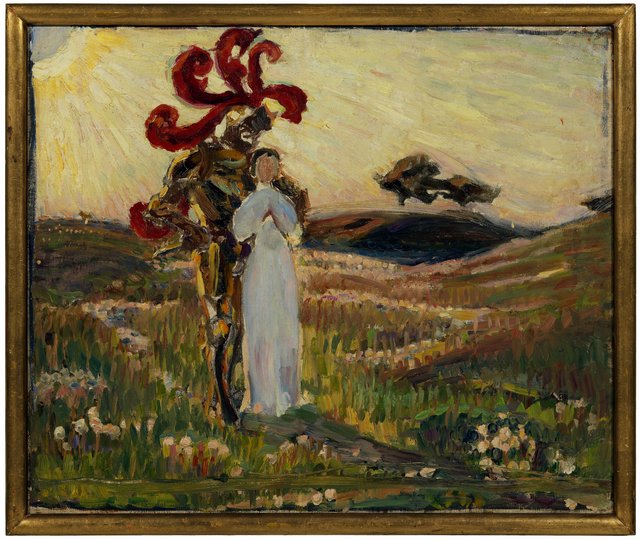 Sketch for The Knight and the Maid by Richard Bergh