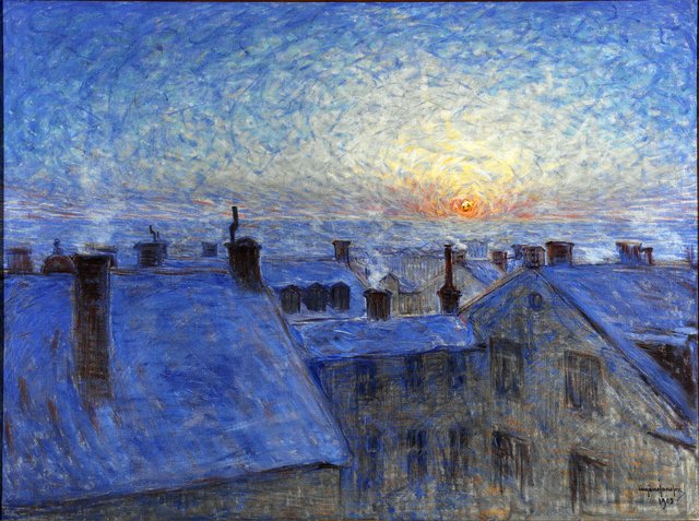 Sunrise over the Rooftops. Motif from Stockholm by Eugène Jansson