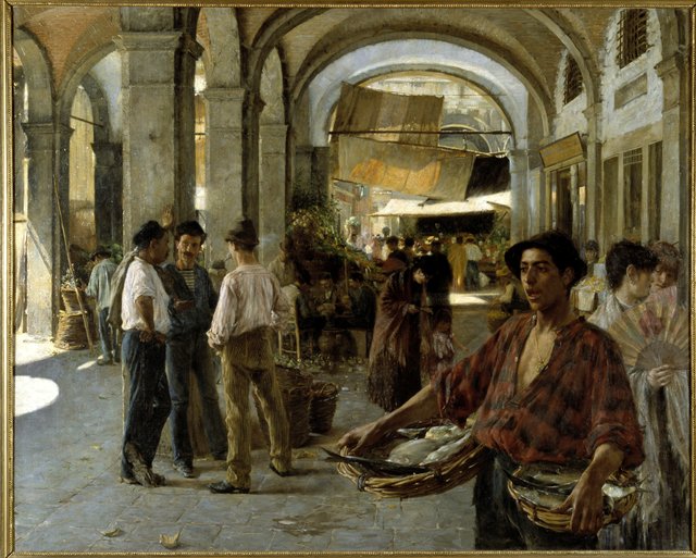 A Venetian Covered Market by Oscar Björck