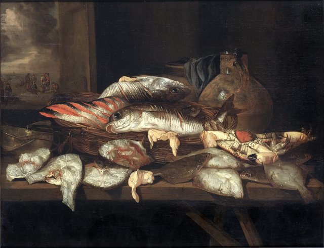 Still Life with Halibut and other Fish by Abraham van Beijeren