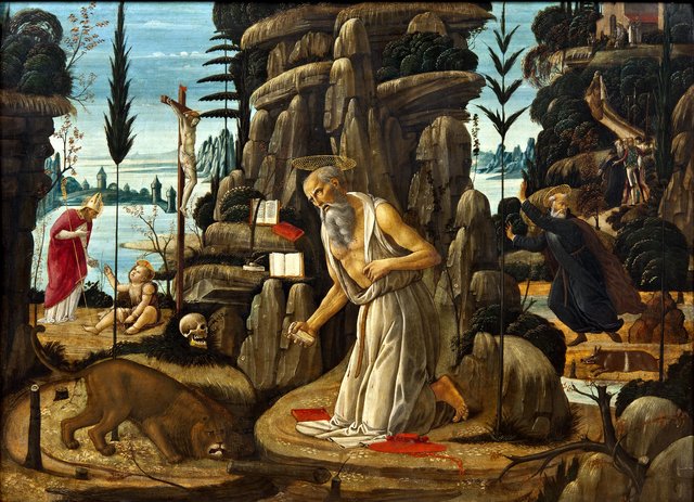 The Penitent St Jerome by Jacopo da Sellaio