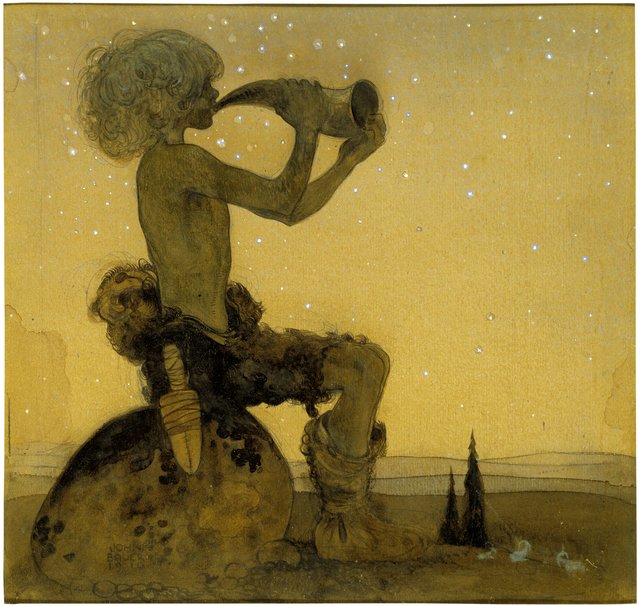 Vill Vallareman (a Fairy Shepherd) by John Bauer