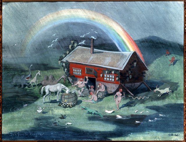 The First Tavern by Ivar Arosenius