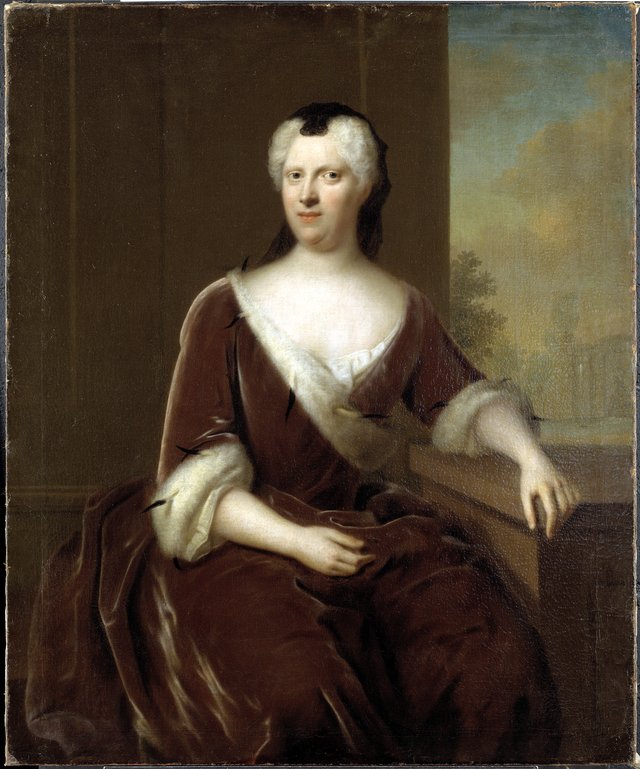 Albertina Fredrika (1682-1755), prinsessa av Baden-Durlach, hertiginna av Holstein-Gottorp, g.m. Kristian August, hertig av Holstein-Gottorp by Balthasar Denner