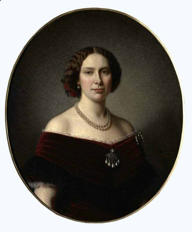 Lovisa (1828-1871), prinsessa av Nederländerna, drottning av Sverige och Norge, g.m. Karl XV, kung av Sverige och Norge by Amalia Lindegren