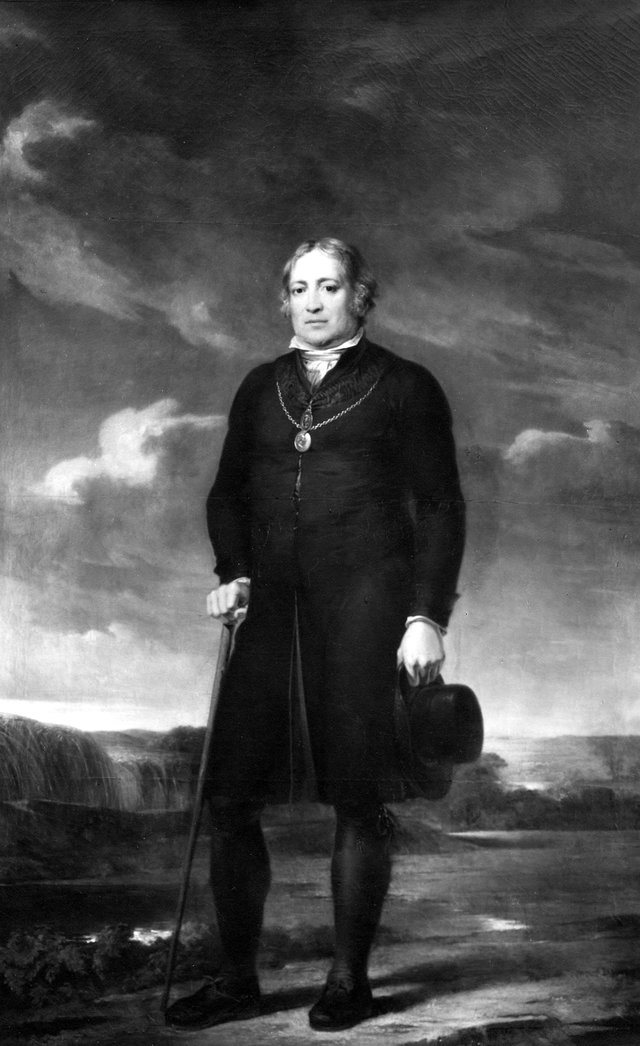 Lars Olsson (1759-1832), speaker of the peasantry, farmer, married to 1. Börta Olofsdotter, 2. Ottiliana Vilhelmina Kunckel by Carl Frederik von Breda
