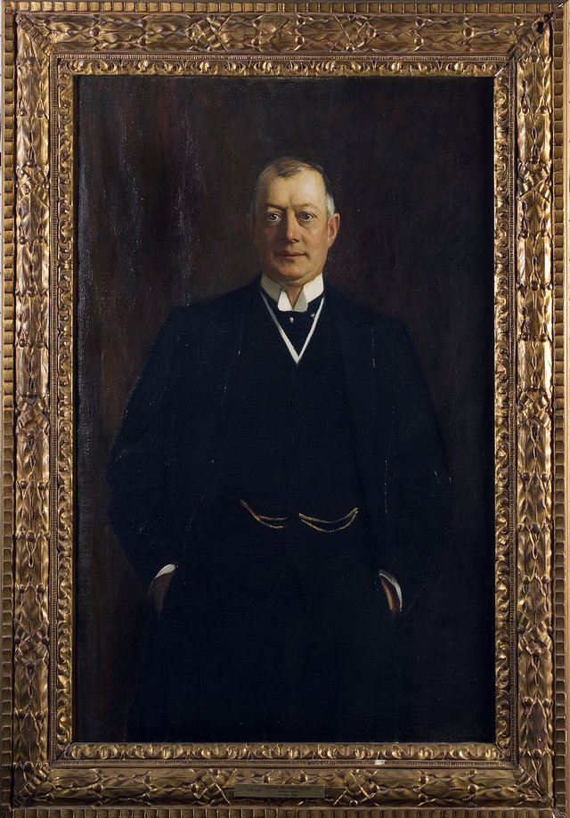 August Hjalmar Wicander (1860-1939), consul, donor, married to Anna Andersson by Oscar Björck