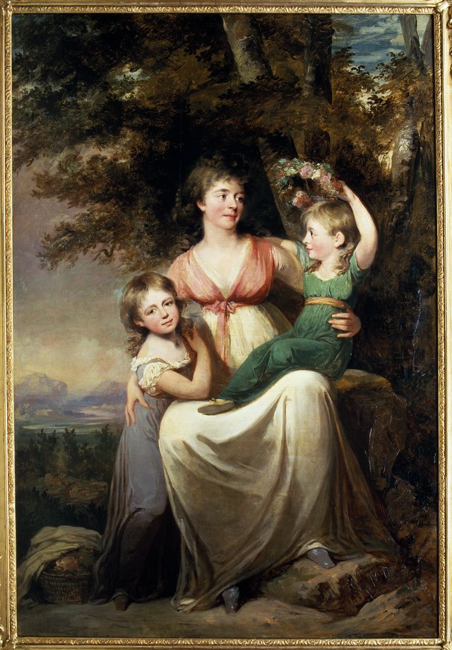 Hedvig Wegelin with daughters by Carl Frederik von Breda