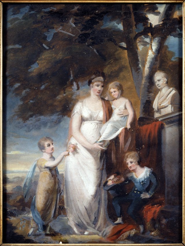 Queen Frederik(a?) with her children by Carl Frederik von Breda