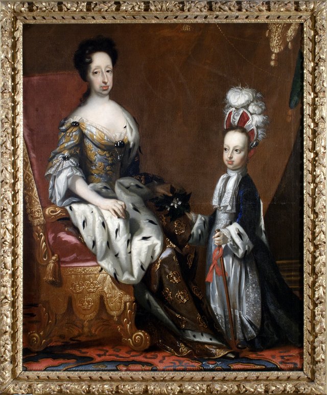 Hedvig Eleonora, 1636-1715, drottning av Sverige och Karl Fredrik, 1700-1739, hertig av Holstein by David von Krafft