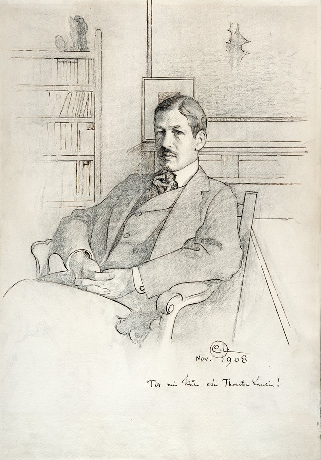 Portrait of Thorsten Laurin by Carl Larsson
