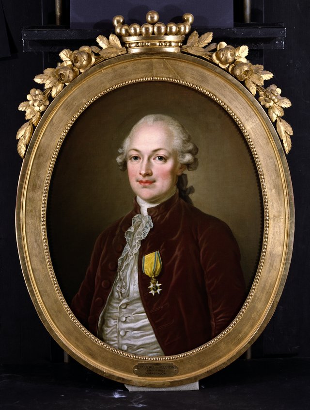 Erik Magnus Staël von Holstein (1749-1802), baron, lieutenant, ambassador to Paris, married to the author Anne Louise Germaine Necker by Ulrika Pasch