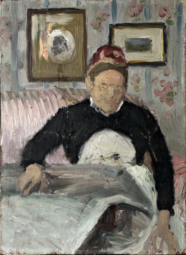 Brita Maria (Mussa) Banck (1830-1906), husföreståndarinna by Eva Bonnier
