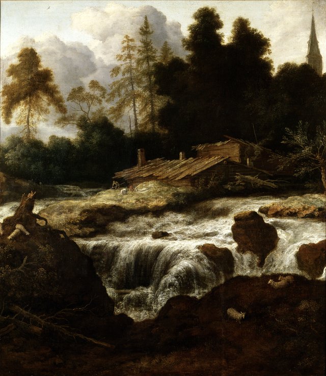 Landscape with a Waterfall by Allaert van Everdingen