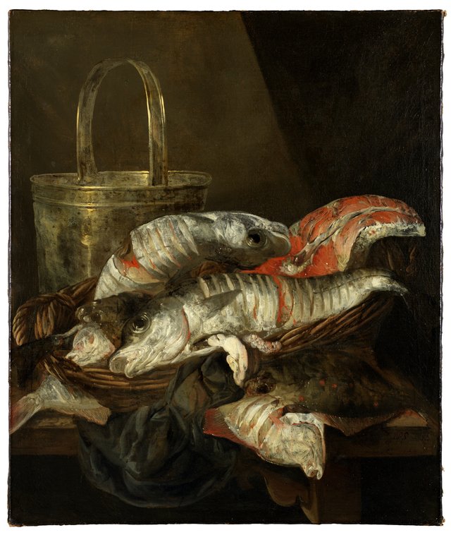 Still Life with Haddocks and Plaice by Abraham van Beijeren