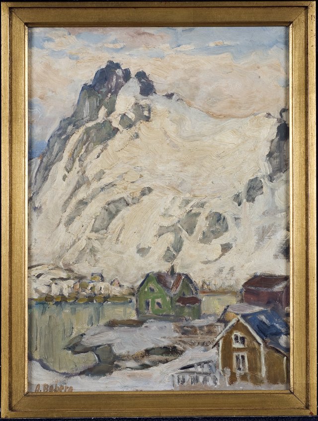 At the Foot of the Mountain. Study from Lofoten by Anna Boberg