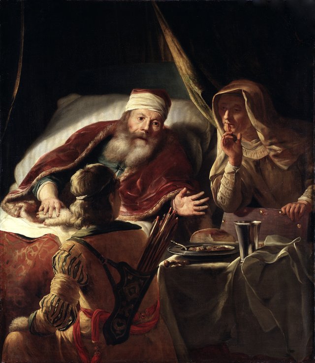 Isaac Blessing Jacob by Abraham van Dijck