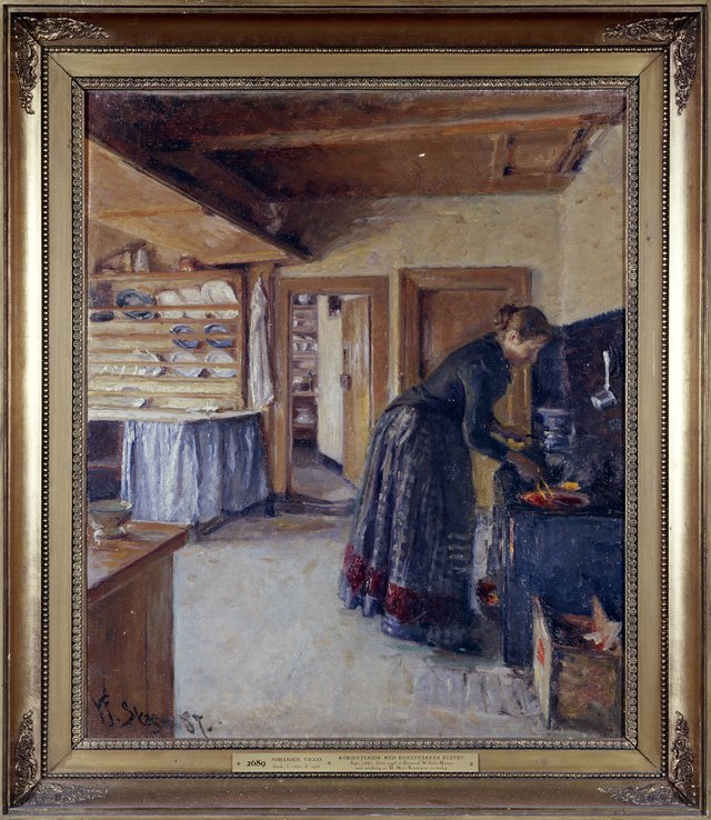 Kitchen, with the artist's Wife by Viggo Johansen