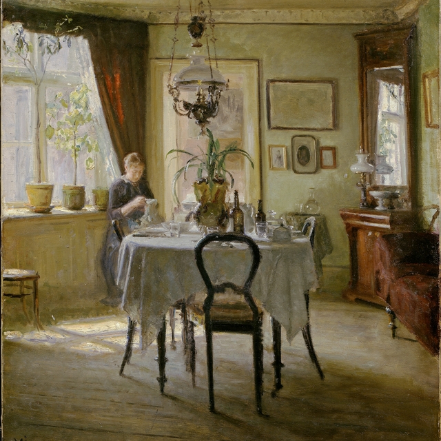 Sunlight in the Dining-room by Viggo Johansen