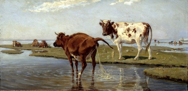 Cows on Saltholm by Theodor Philipsen