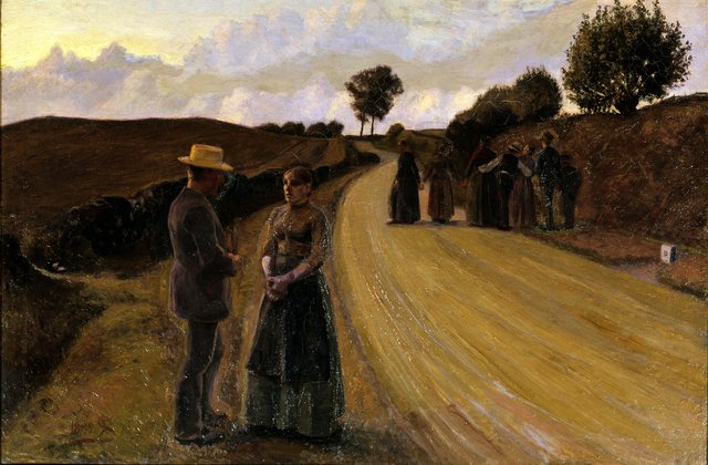 Meating an Evening on a Road by Fritz Syberg
