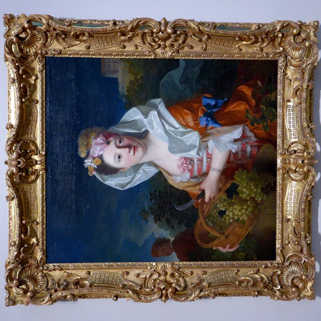 A Grap-Picker Woman - Portrait of a Lady as Pomona by Jean Ranc