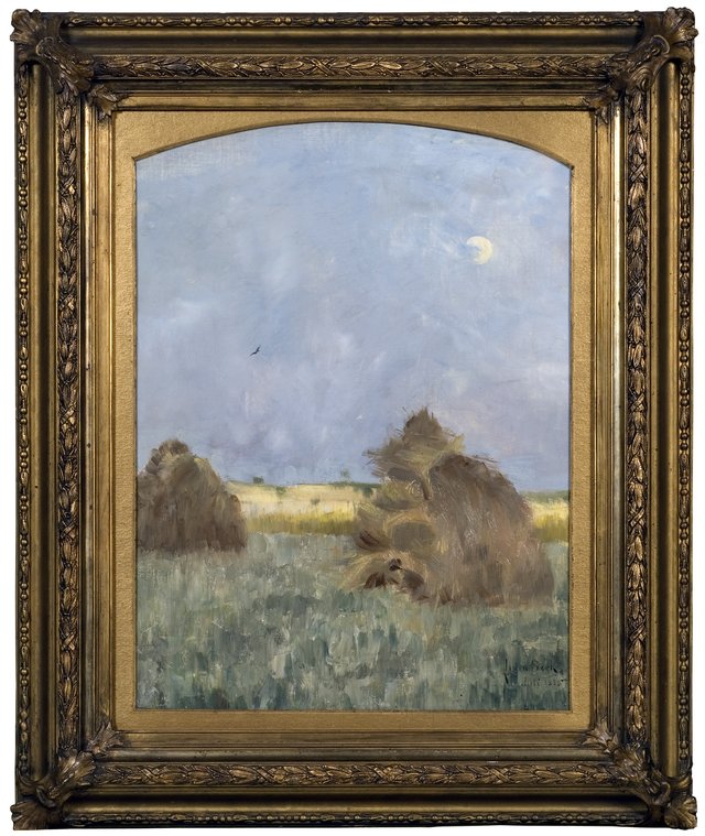 Hay-Cocks by Moonlight by Julia Beck