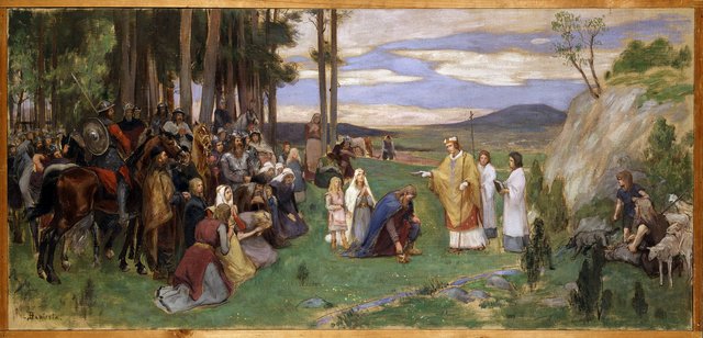 Proposed Decoration for the Walls in the Upper Hall of the NM. Ansgar Preaching Christianity by Georg Pauli