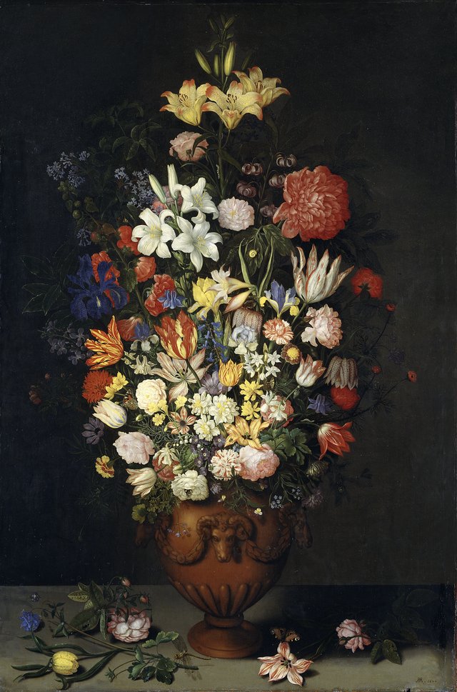 Still Life with a Vase of Flowers by Ambrosius Bosschaert