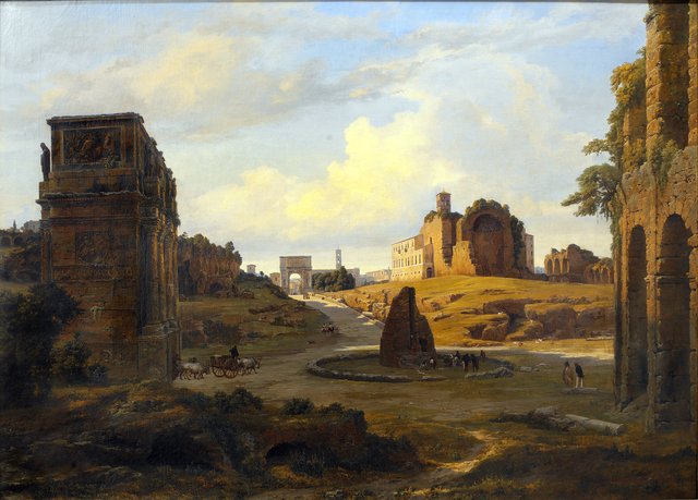 View towards Forum Romanum from the Colosseum by Thorald Læssøe
