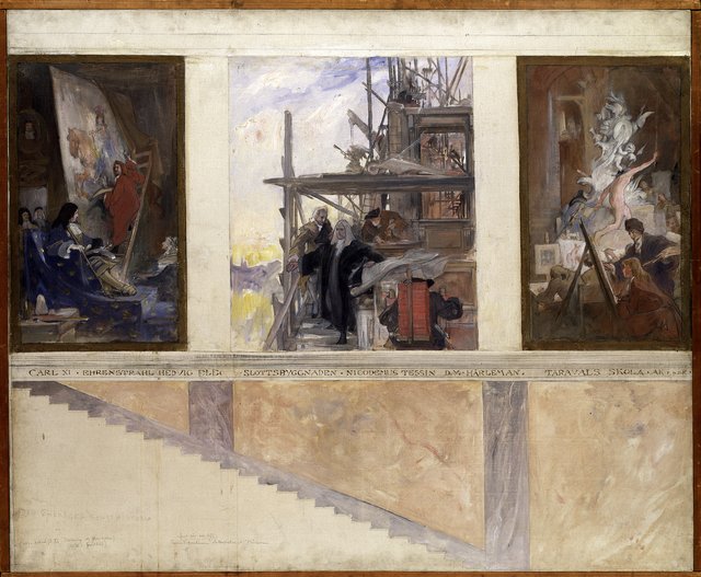 Second Proposed Decoration of the Walls in the Lower Hall of the Nationalmuseum by Carl Larsson