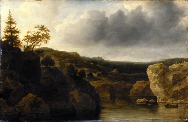 Shore with Steep Cliffs by Allaert van Everdingen