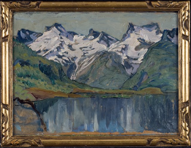 A Mountain Lake. Study from North Norway by Anna Boberg