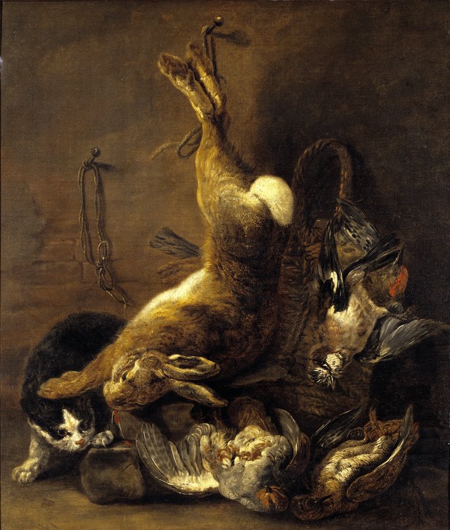 Cat and Still Life with Game by Jan Fyt