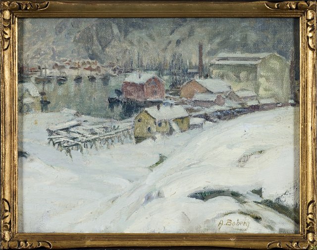 Overcast Weather. Study from North Norway by Anna Boberg